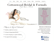 Tablet Screenshot of cottonwoodbridal.com